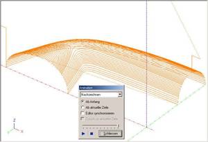 3D CNC-Programme im CNC Backplot Editor