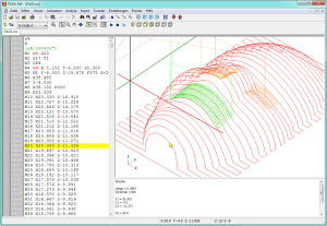 CNC Backplot Editor für ISEL CNC Code (NCP)