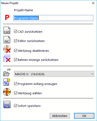 Neues-Projekt anlegen