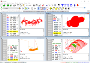 Gleichzeitig mehrere CNC-Programme im CNC Backplot Editor